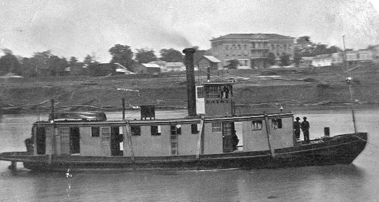 USS Daisy steamboat near Mound City, Illinois during the Civil War